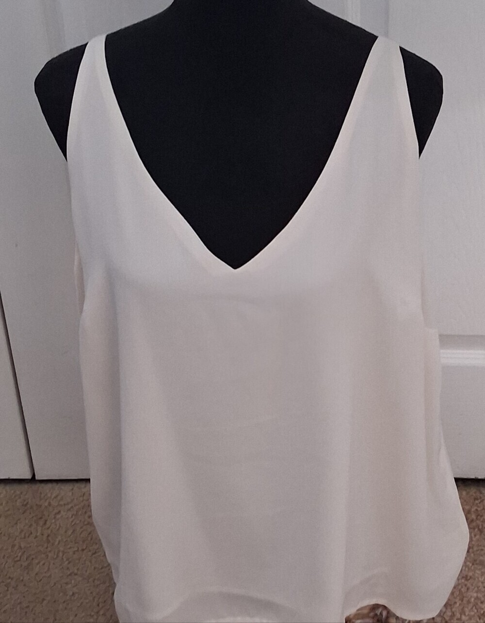 NWT A New Day Cream V-Neck Camisole Top Size XXL